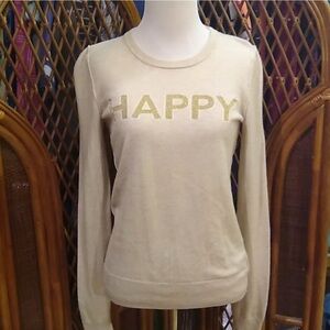 GAP Cream Sweater with Gold Accents